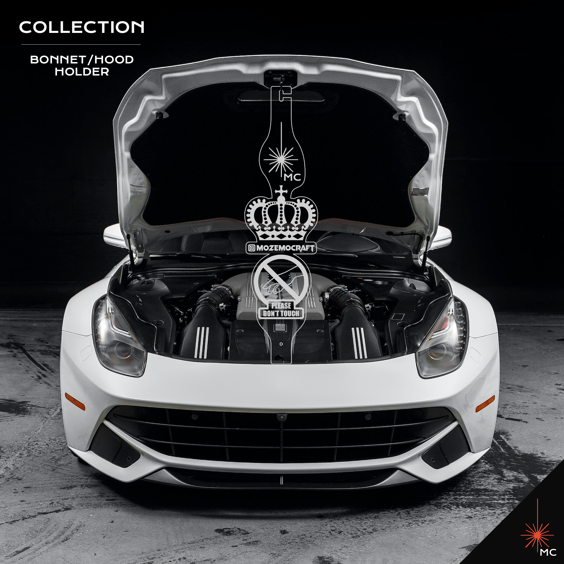 Custom Car Bonnet Hood Holder Motor Vehicle Accessories