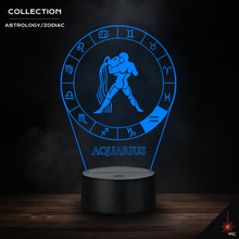 Load image into Gallery viewer, LED Lamp - Aquarius (Astrology / Zodiac)
