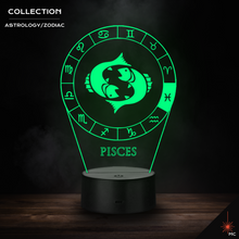 Load image into Gallery viewer, LED Lamp - Pisces (Astrology / Zodiac)