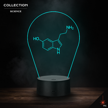 Load image into Gallery viewer, LED Lamp - Serotonin Molecule (Science)
