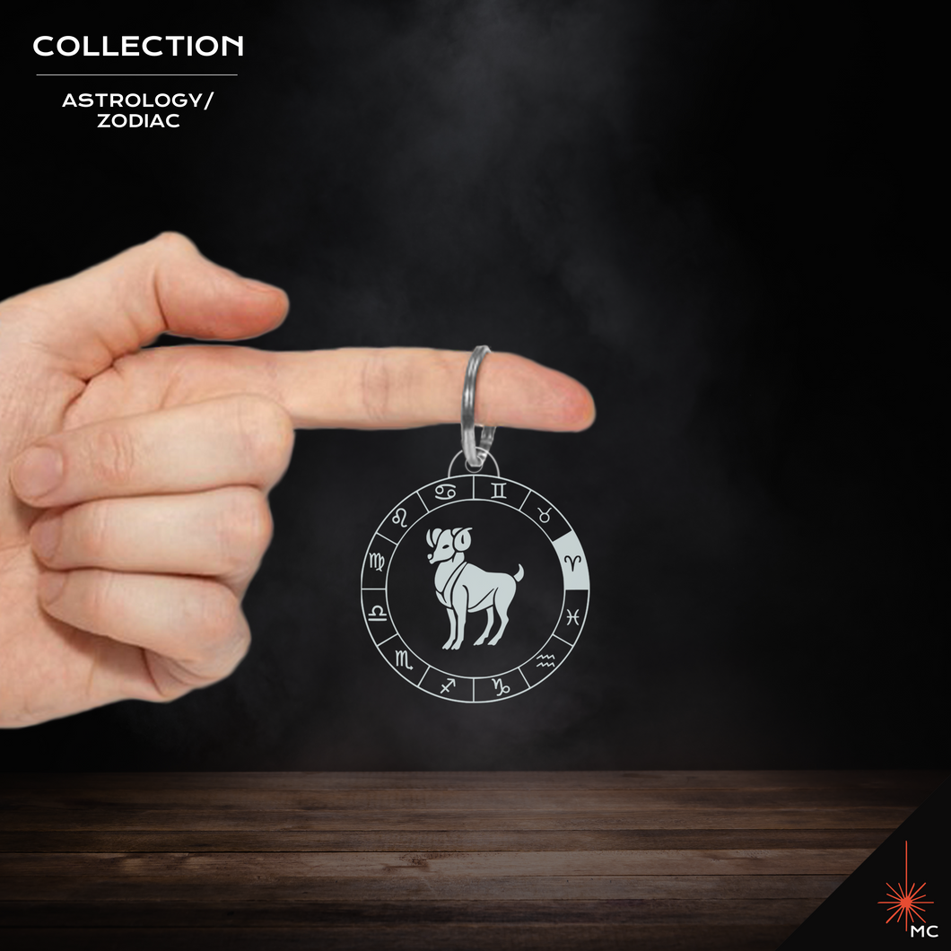 Keychain - Aries (Astrology / Zodiac)