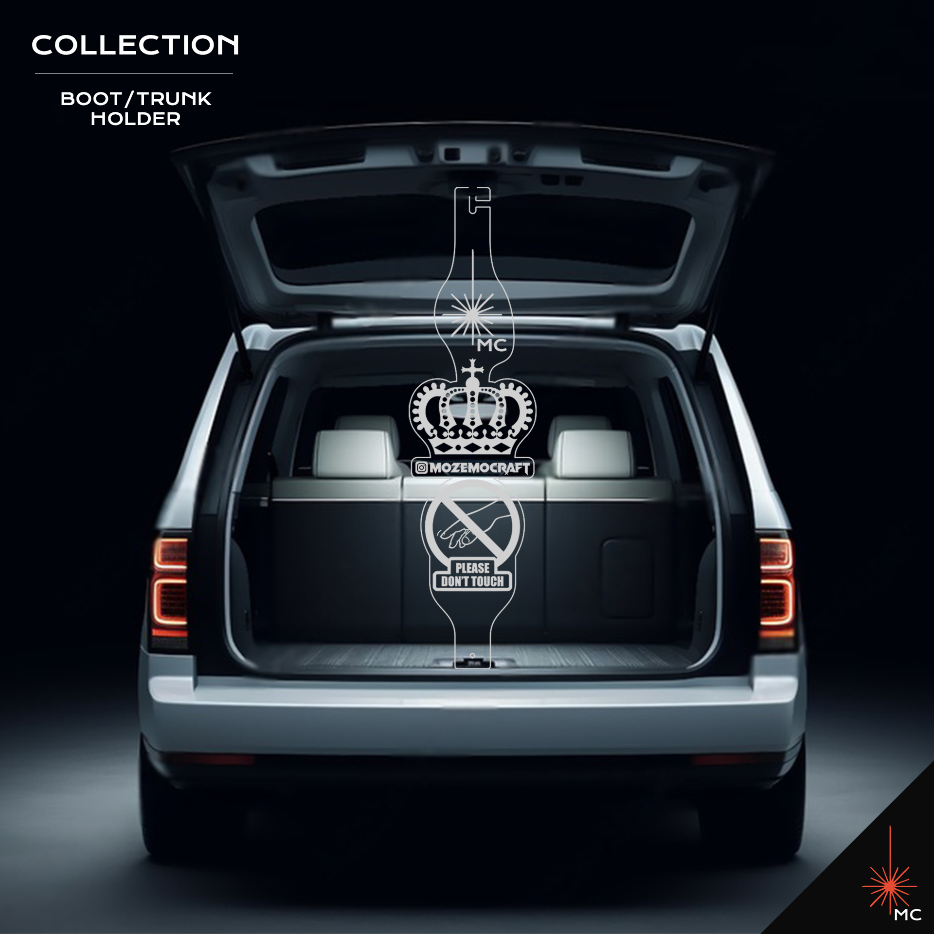 Custom Car Boot / Trunk Holder Prop Display (Motor Vehicle Accessories ...