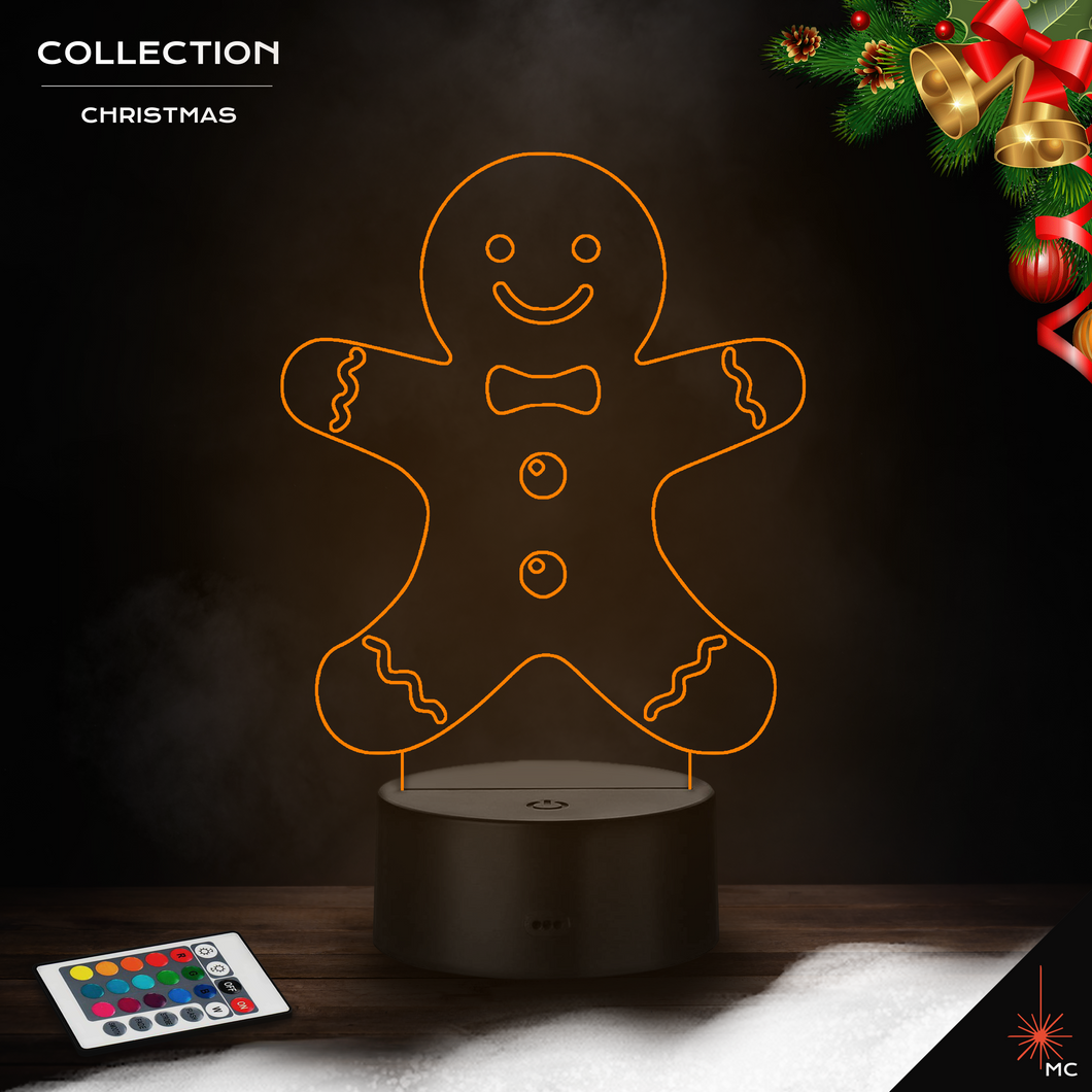 LED Lamp - Gingerbread Man (Christmas)