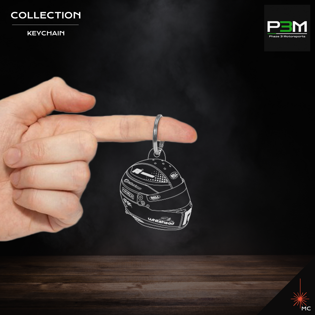 Keychain - Phaze 3 Motorsports Racing Helmet