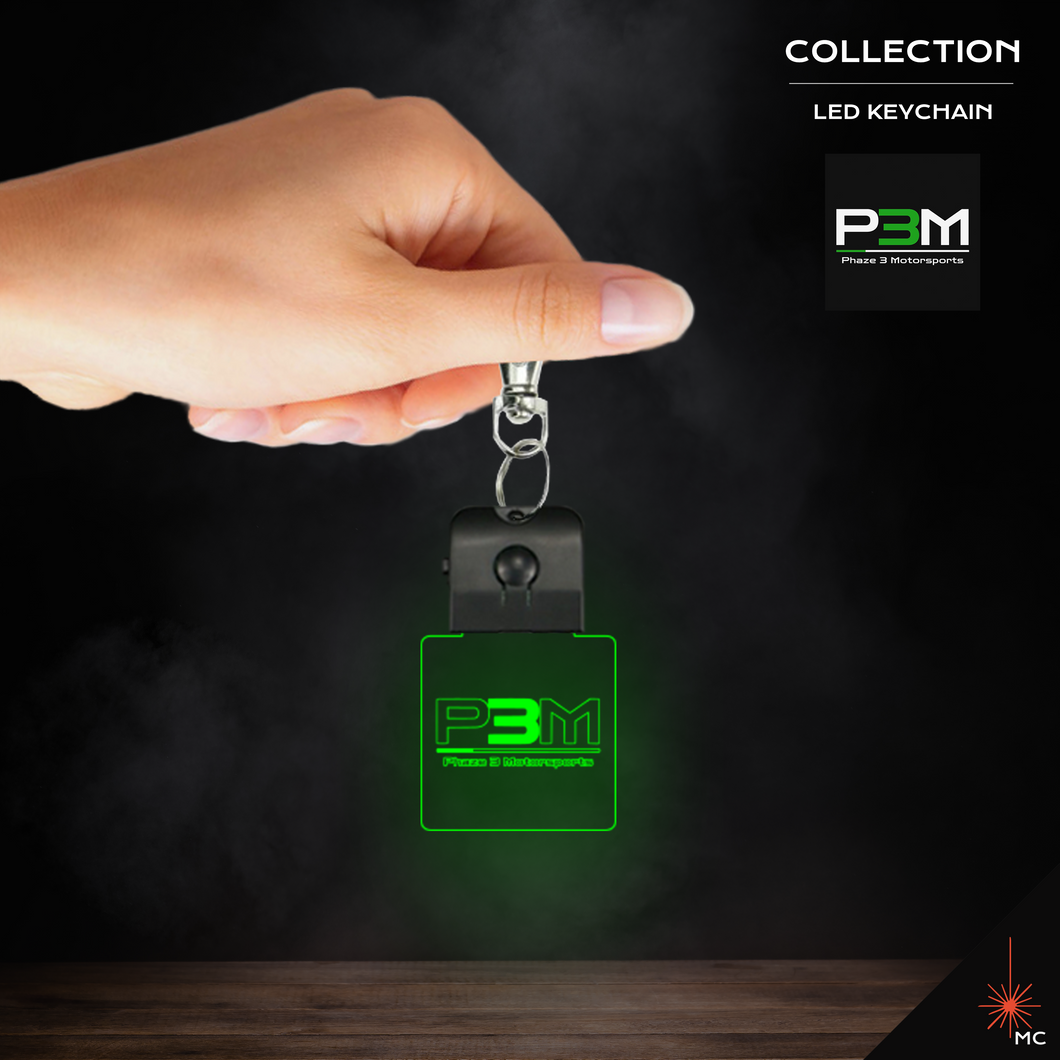 LED Keychain - Phaze 3 Motorsports Racing Logo
