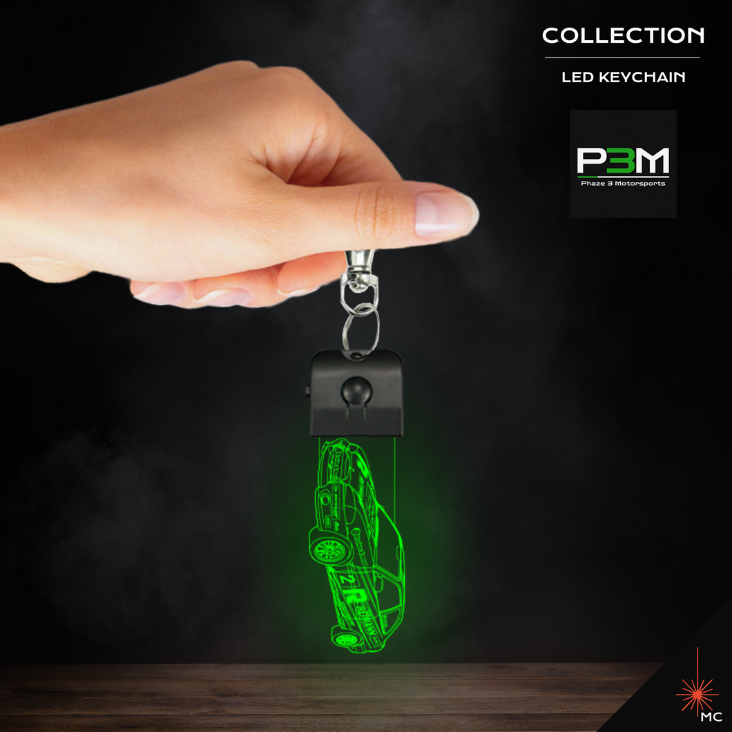 LED Keychain - Phaze 3 Motorsports Hyundai Excel Circuit Race Car