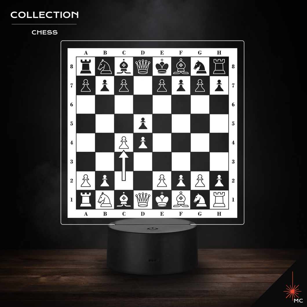 LED Lamp - Queen's Gambit Opening (Chess)