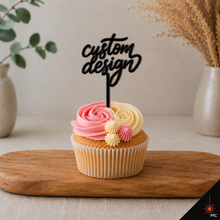 Load image into Gallery viewer, Custom Standing Acrylic Cupcake Topper [Stencils &amp; Toppers]
