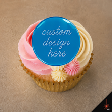 Load image into Gallery viewer, Custom Flat Acrylic Cupcake Topper [Stencils &amp; Toppers]
