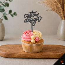 Load image into Gallery viewer, Custom Standing Acrylic Cupcake Topper [Stencils &amp; Toppers]
