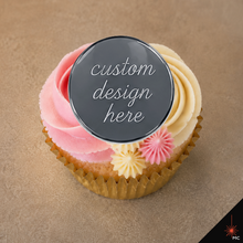 Load image into Gallery viewer, Custom Flat Acrylic Cupcake Topper [Stencils &amp; Toppers]
