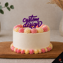 Load image into Gallery viewer, Custom Standing Acrylic Cake Topper [Stencils &amp; Toppers]
