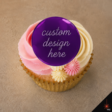 Load image into Gallery viewer, Custom Flat Acrylic Cupcake Topper [Stencils &amp; Toppers]
