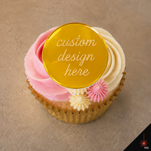Load image into Gallery viewer, Custom Flat Acrylic Cupcake Topper [Stencils &amp; Toppers]
