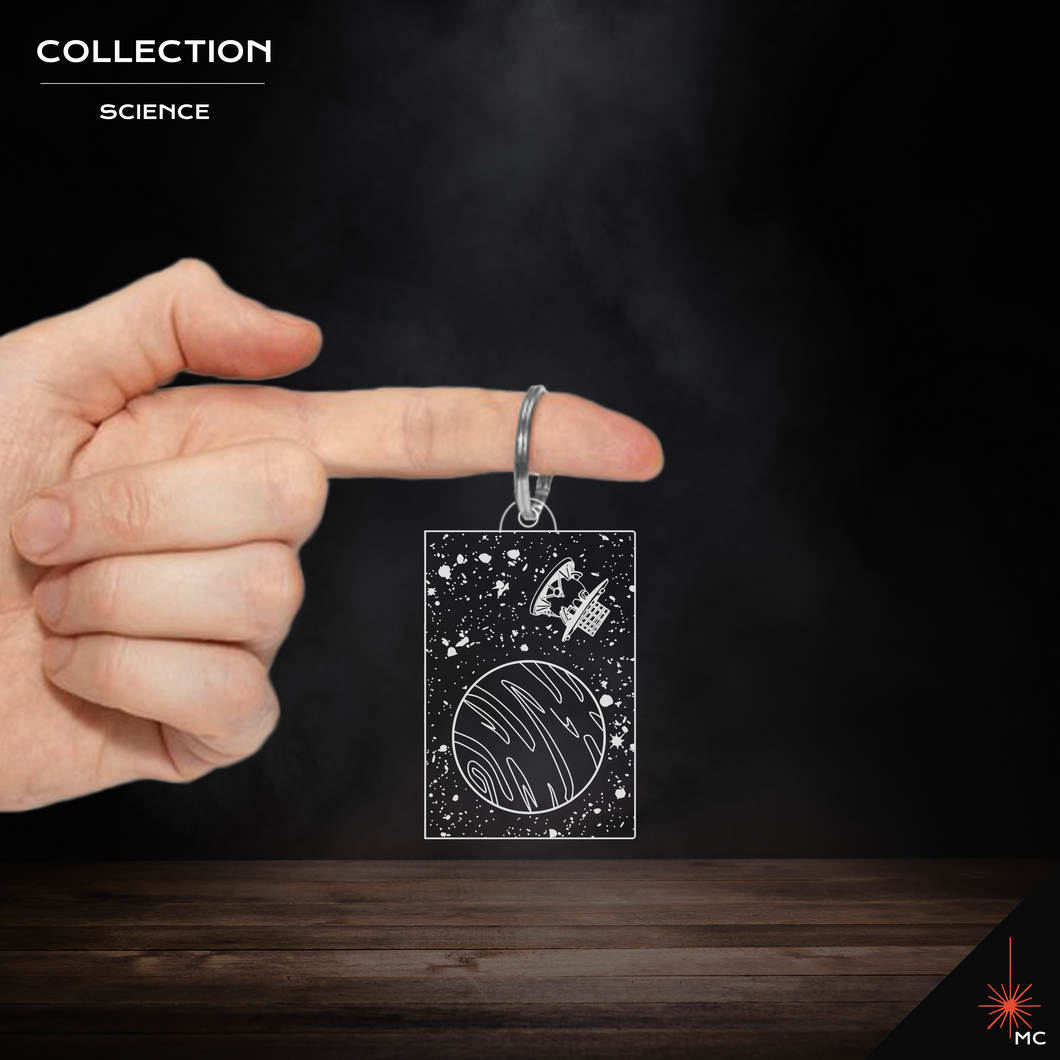Keychain - Venus - Planet + Venera 9 Descent Spacecraft in The Hubble Deep Fields (Science)