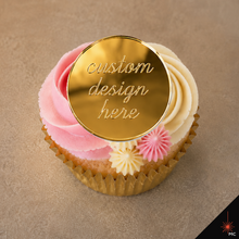 Load image into Gallery viewer, Custom Flat Acrylic Cupcake Topper [Stencils &amp; Toppers]

