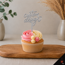 Load image into Gallery viewer, Custom Standing Acrylic Cupcake Topper [Stencils &amp; Toppers]
