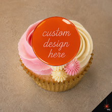 Load image into Gallery viewer, Custom Flat Acrylic Cupcake Topper [Stencils &amp; Toppers]
