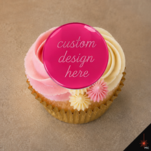 Load image into Gallery viewer, Custom Flat Acrylic Cupcake Topper [Stencils &amp; Toppers]
