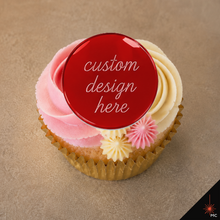 Load image into Gallery viewer, Custom Flat Acrylic Cupcake Topper [Stencils &amp; Toppers]
