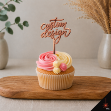 Load image into Gallery viewer, Custom Standing Acrylic Cupcake Topper [Stencils &amp; Toppers]
