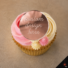 Load image into Gallery viewer, Custom Flat Acrylic Cupcake Topper [Stencils &amp; Toppers]
