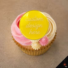 Load image into Gallery viewer, Custom Flat Acrylic Cupcake Topper [Stencils &amp; Toppers]
