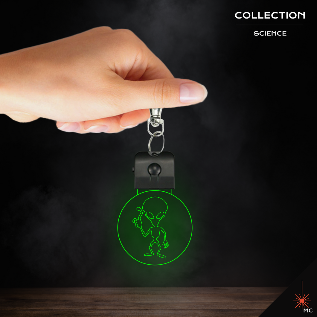 LED Keychain - Alien (Science)