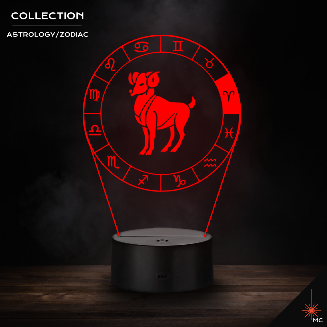 LED Lamp - Aries (Astrology / Zodiac)