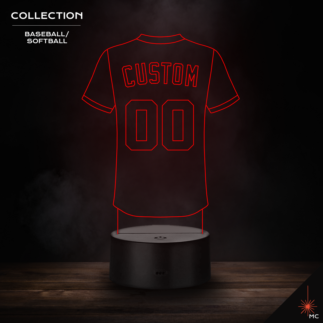 Design Your Own - Custom Baseball / Softball Jersey LED Lamp