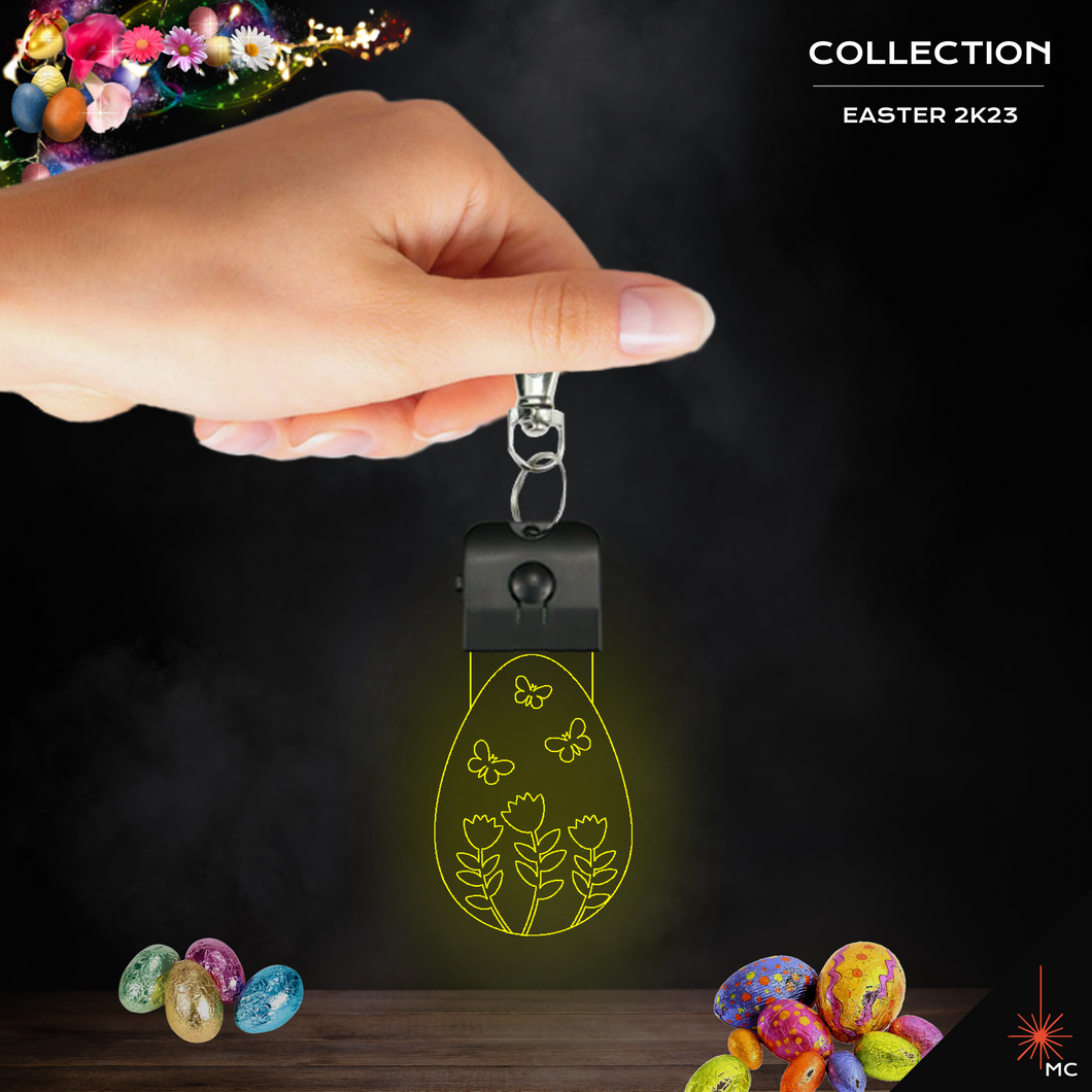 LED Keychain - Decorated Easter Egg (Easter)