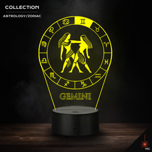 Load image into Gallery viewer, LED Lamp - Gemini (Astrology / Zodiac)
