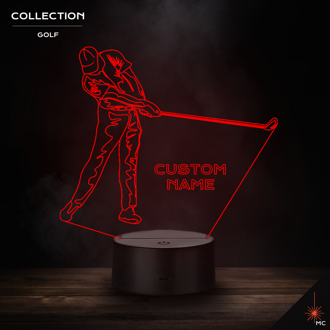 Design Your Own - Custom Golf LED Lamp (Male / Female)