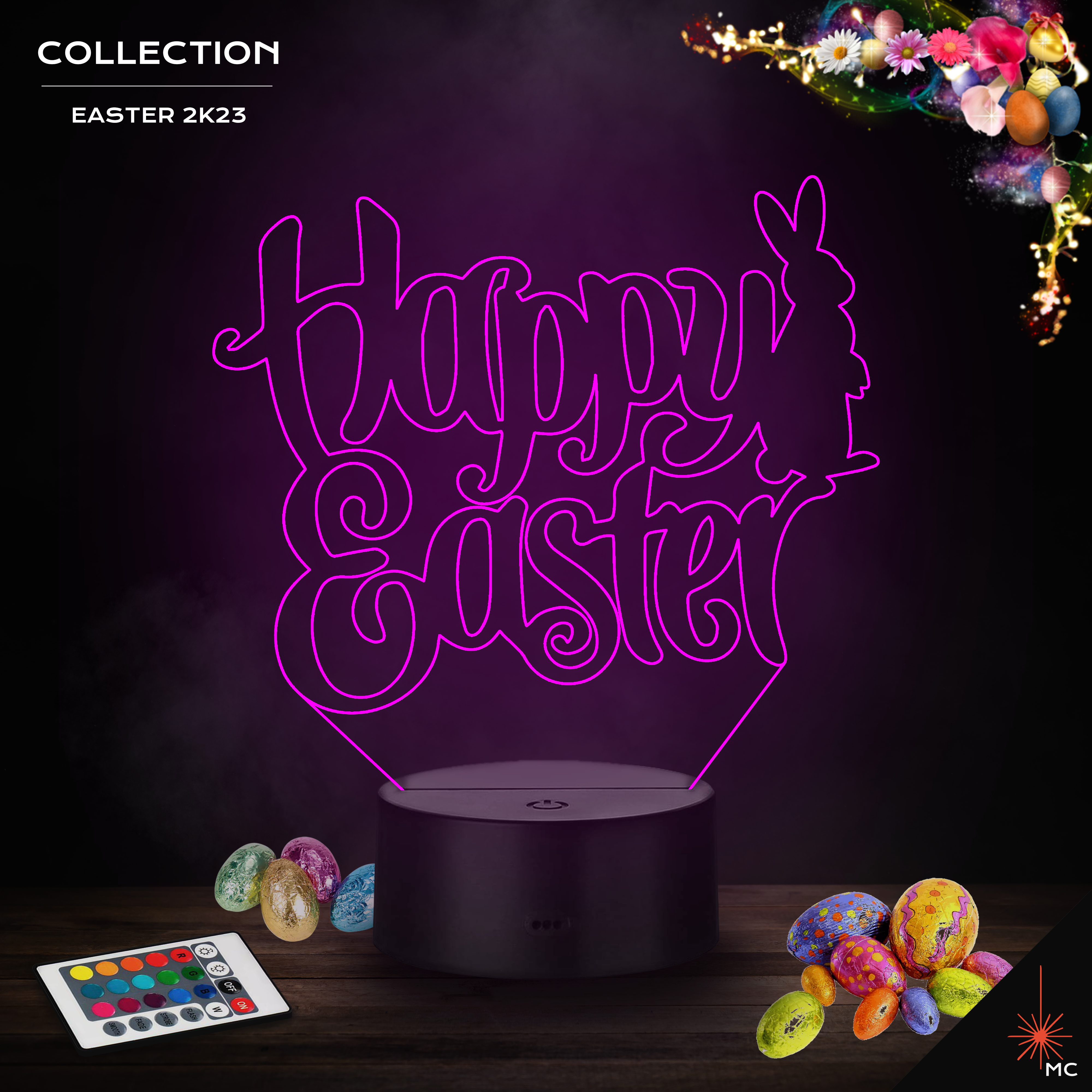 LED Lamp - Happy Easter (Easter) – Mozemo Craft