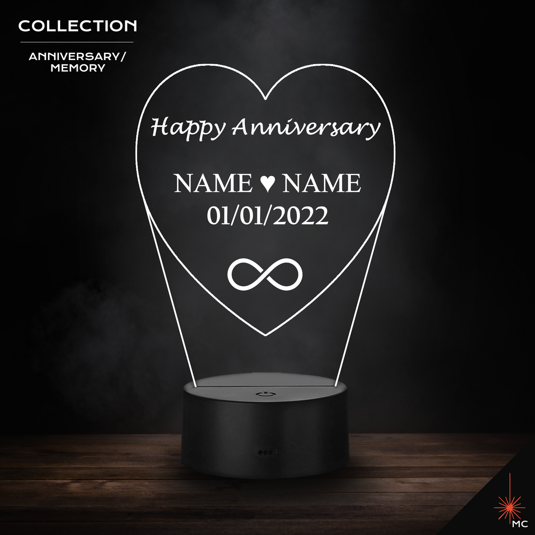 LED Lamp - Happy Anniversary (Anniversary / Memory)