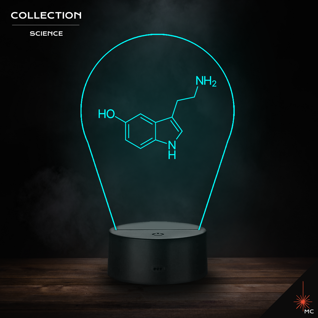 LED Lamp - Serotonin Molecule (Science)