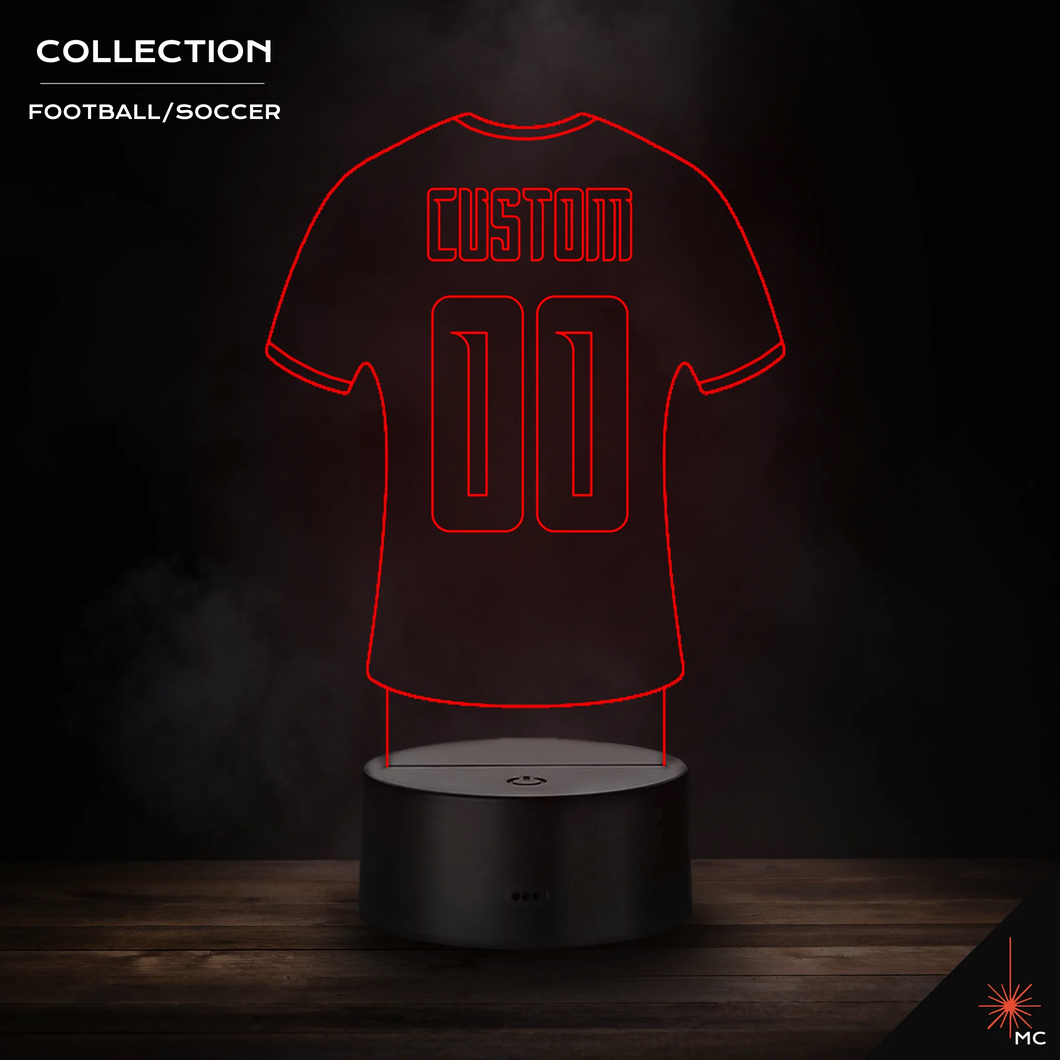Design Your Own - Custom Football / Soccer Jersey LED Lamp