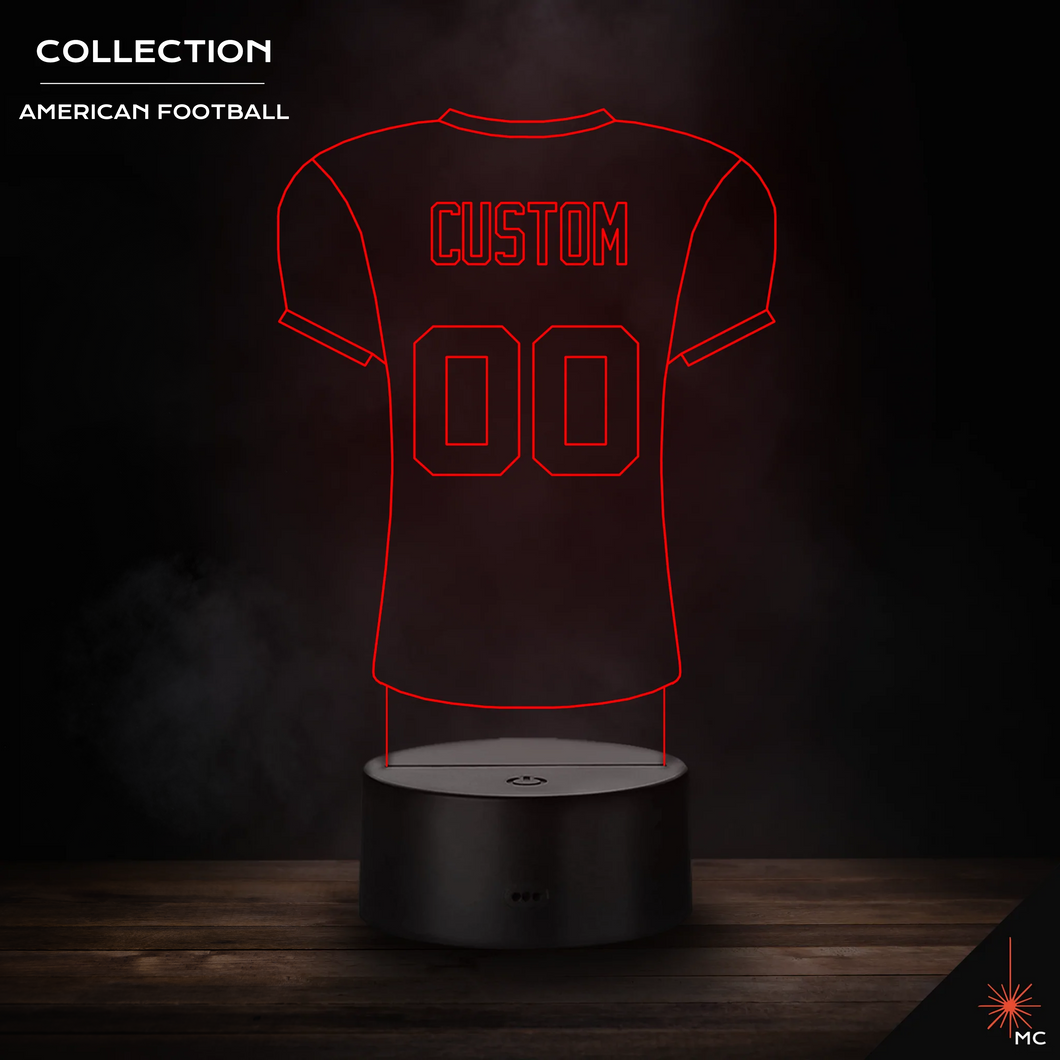 Design Your Own - Custom American Football Jersey LED Lamp